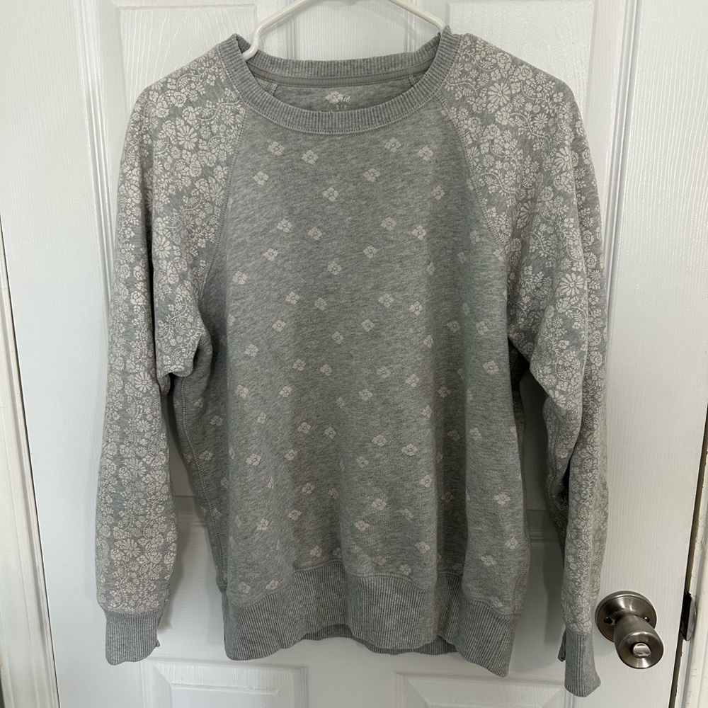 Aerie floral grey sweatshirt size SMALL